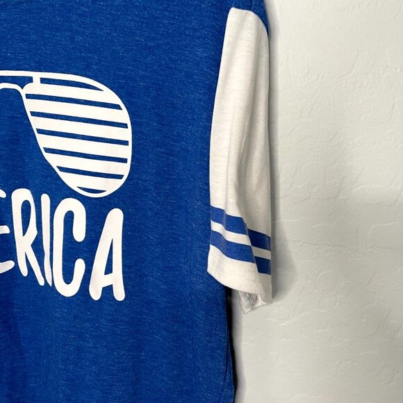 'Merica Blue Baseball Style T-Shirt Unisex XL - Picture 4 of 5